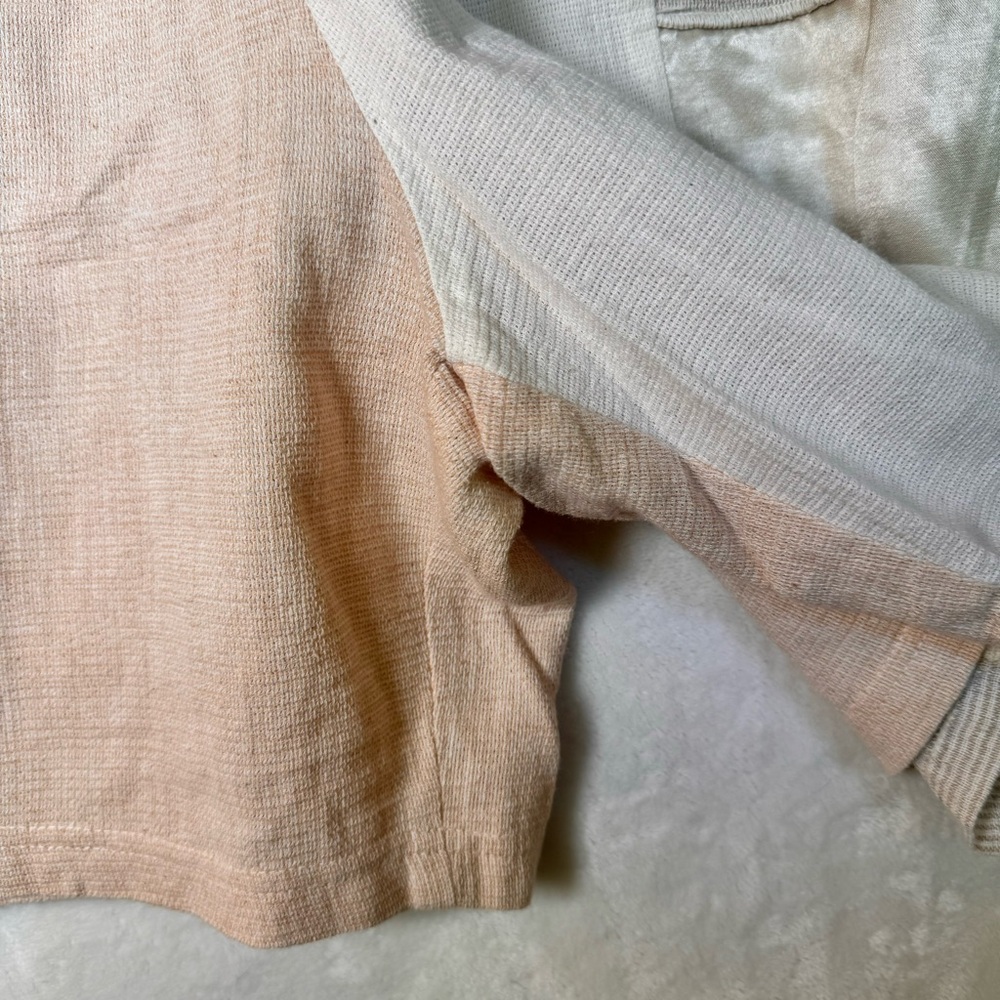 Nooshin Color Block Elastic Waist Linen Blend Sho… - image 5